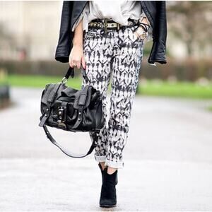 Isabel Marant pour H&M Tie Dye Moto Skinny Jeans – Size 6 Low-Rise Stretch Denim